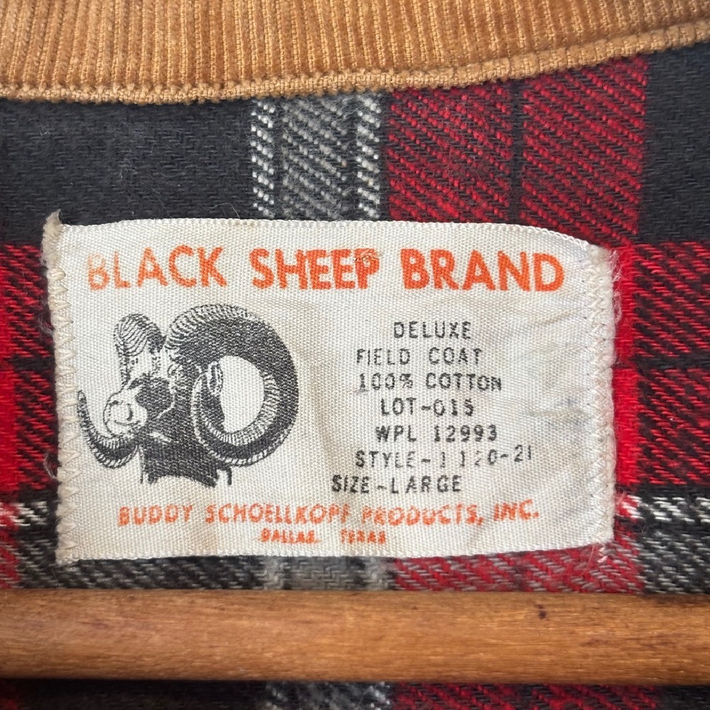 Vintage 70s Black Sheep Beige‎ Canvas Hunting Field Coat Large Distressed Jacket - Picture 5 of 16